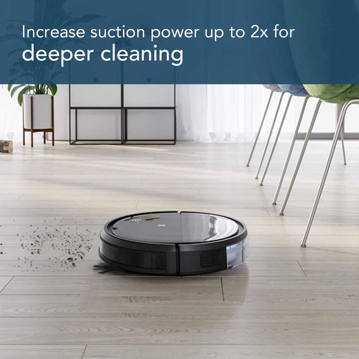 ECOVACS Deebot 500 Robotic Vacuum Cleaner with App & Voice Control, Strong Suction and Multiple Cleaning Modes, Self-Charging for Carpets & Hard Floors,work with Alexa (Black)