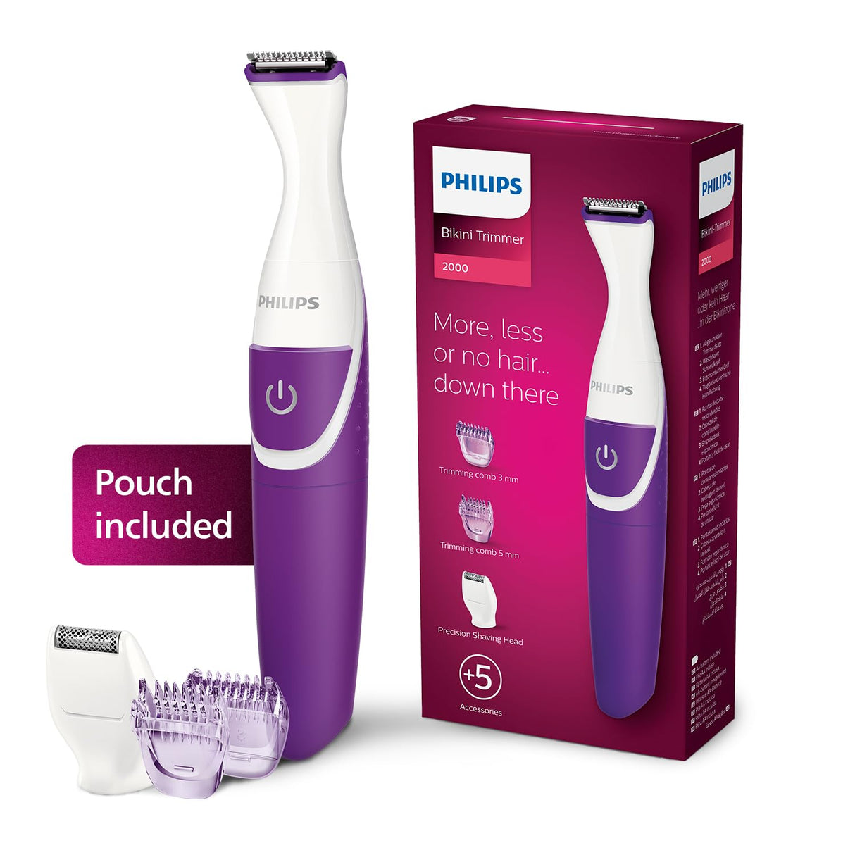 PHILIPS BRT383/15 Trimmer 180 min Runtime 3 Length Settings  (Purple, White)