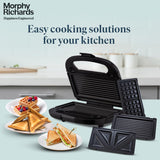 Morphy Richards 3 IN 1 750 Watt Sandwich Maker With changable Plate/Multi Grill/Luxe Rose TWG (Toast Waffle Grill)