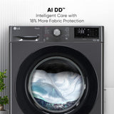 LG 9 kg Fully Automatic Front Load Washing Machine (Model: FHV1409Z4M, Black)