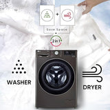 LG Vivace 11 kg/7 kg 5 Star Fully Automatic Front Load Washer Dryer Combo (AI Direct Drive Technology, FHD1107STB.ABLQEIL, Black VCM)