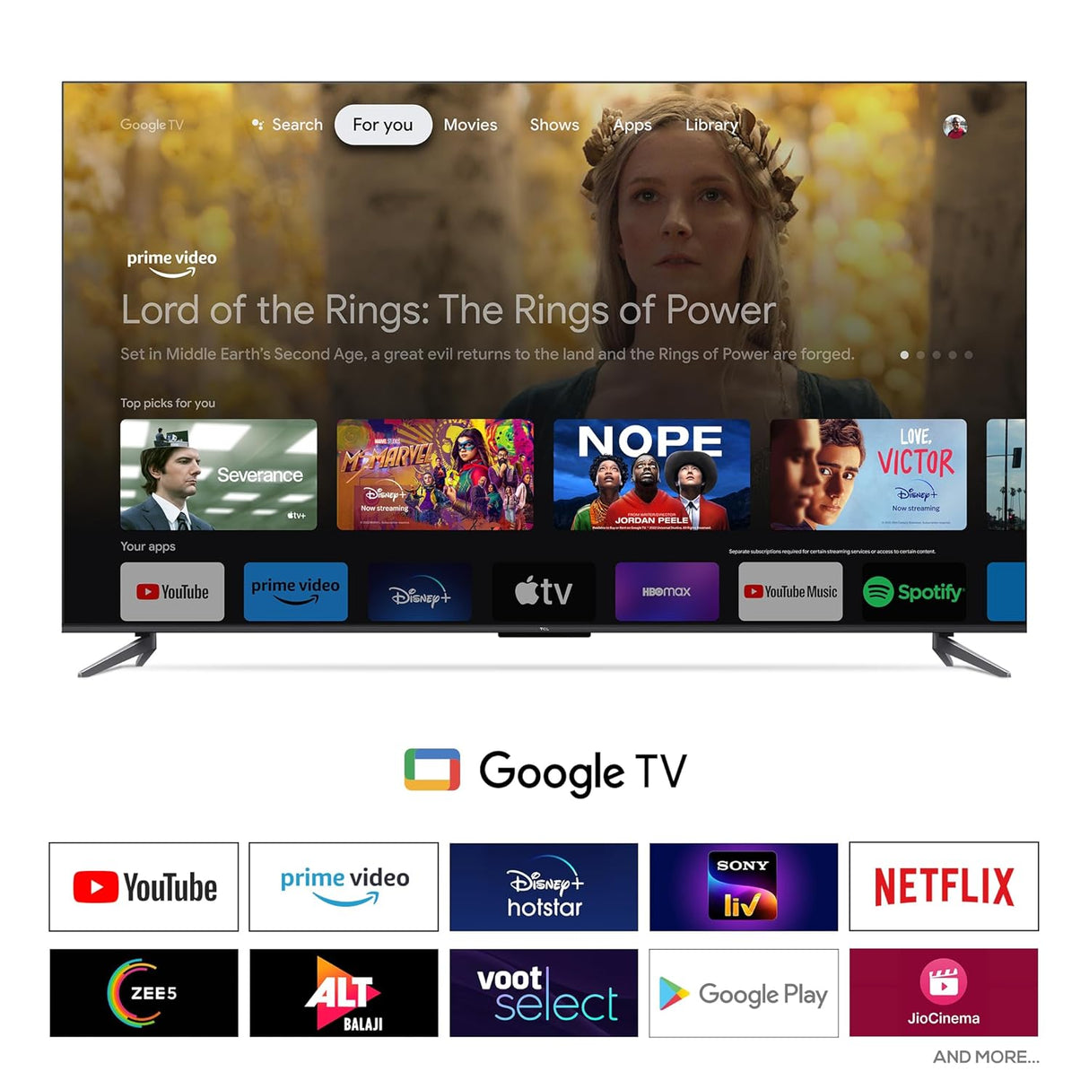 TCL 139 cm (55 inches) 4KUltra HD Smart QLED Google TV 55C645 (Black)