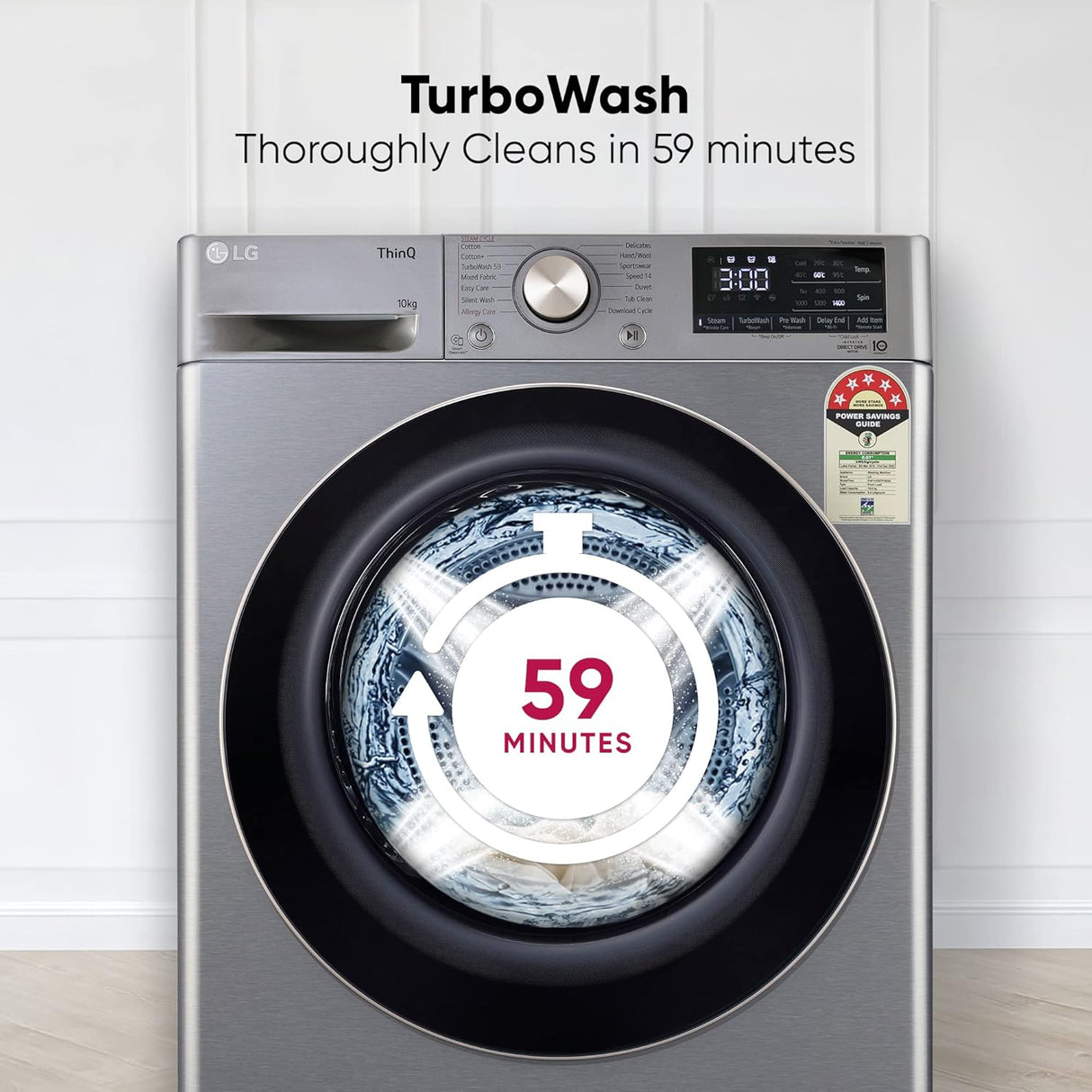 LG 10 kg 5 Star Fully Automatic Front Load Washing Machine