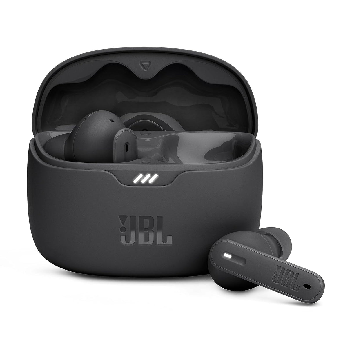 JBL Tune Beam In Ear Wireless TWS Earbuds with Mic, ANC Earbuds, Customized Extra Bass with Headphones App, 48 Hrs Battery, Quick Charge, 4-Mics, IP54, Ambient Aware & Talk-Thru, Bluetooth 5.3 (Black)