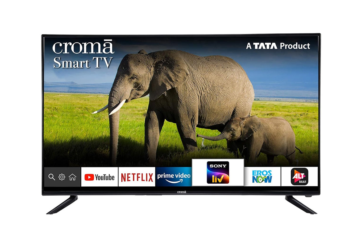 CROMA 124 cm (49 Inches) 4K Ultra HD Smart LED TV EL7346 (Black)