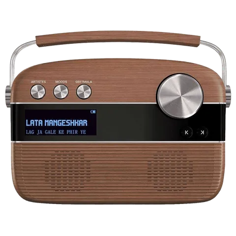 SAREGAMA Carvaan 6W Portable Bluetooth Speaker (5 Hours Playtime, Oakwood Brown)