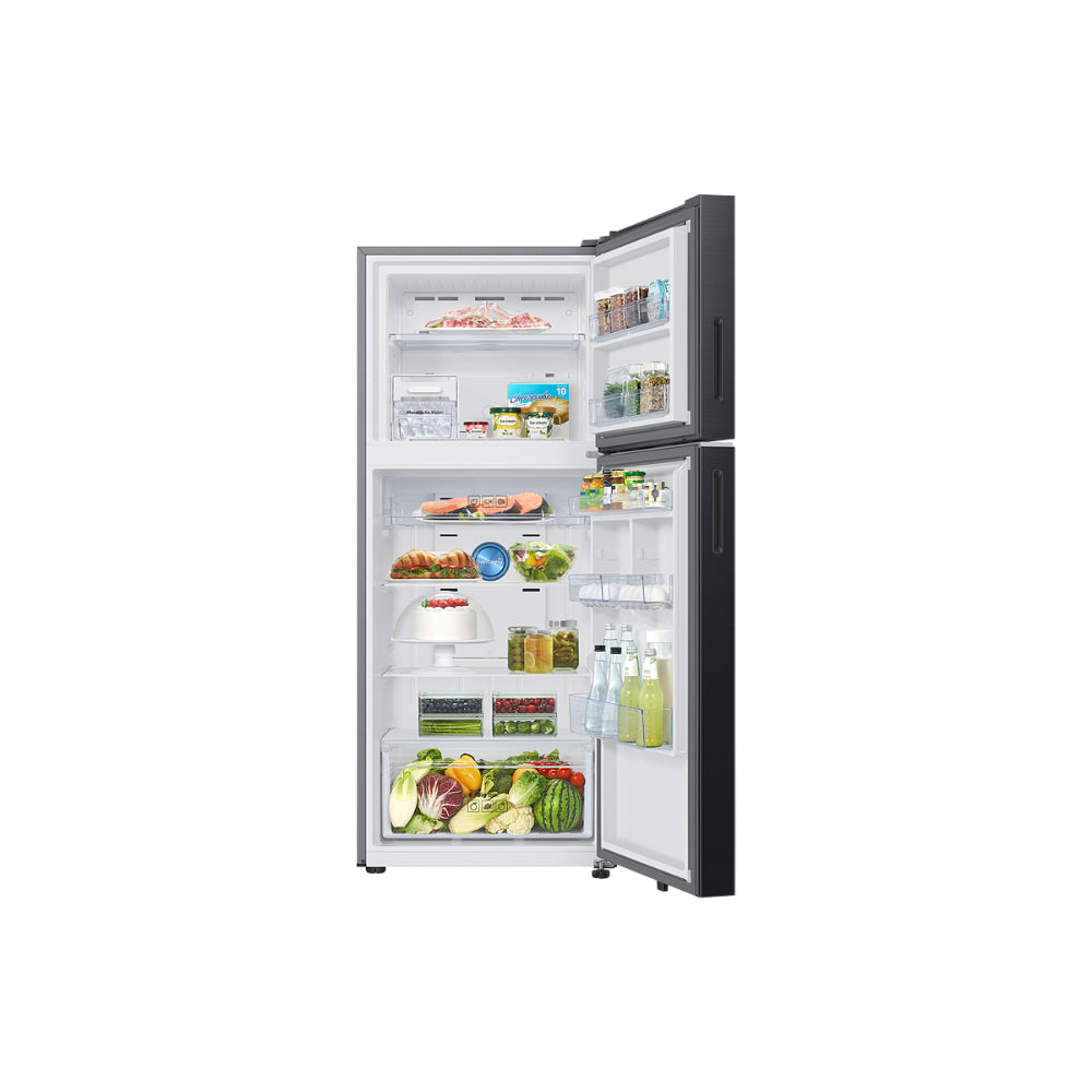 SAMSUNG 396 Litres 2 Star Frost Free Double Door Smart Wifi Enabled Refrigerator with Digital Inverter Compressor (Black Matt)