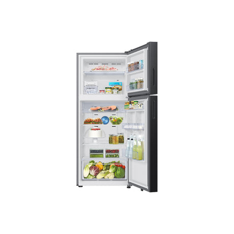 SAMSUNG 396 Litres 2 Star Frost Free Double Door Smart Wifi Enabled Refrigerator with Digital Inverter Compressor (Black Matt)