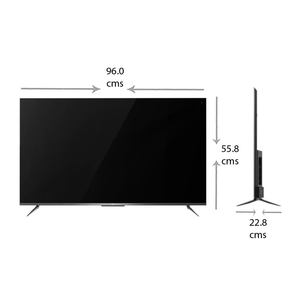 TCL 107.9 cm (43 inch) 3Yr Warranty Ultra HD (4K) LED Smart TV, P715 Series 43P715